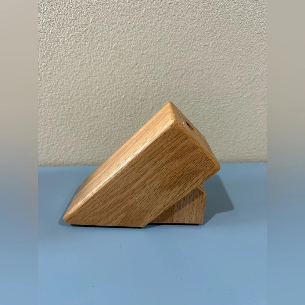 Cutco Wooden Knife Block 10 Knife Plus Hole For Sharpener